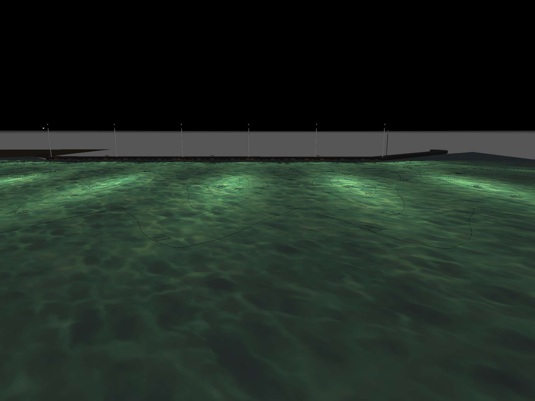 Vista 3D per una consulenza illuminotecnica realizzata dall'Ingegnere Valeria Siddi volta alla valutazione dell'installazione di un impianto di illuminazione nella città di Buggerru