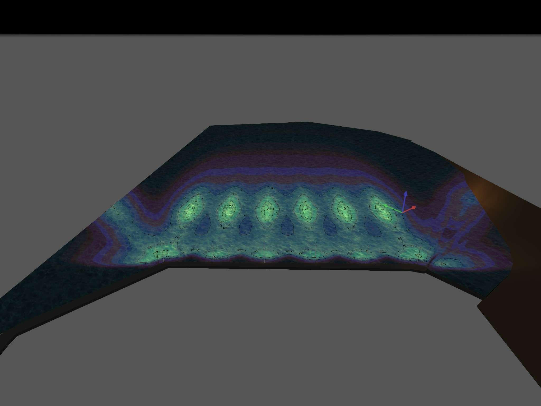 Vista 3D per una consulenza illuminotecnica realizzata dall'Ingegnere Valeria Siddi volta alla valutazione dell'installazione di un impianto di illuminazione nella città di Buggerru