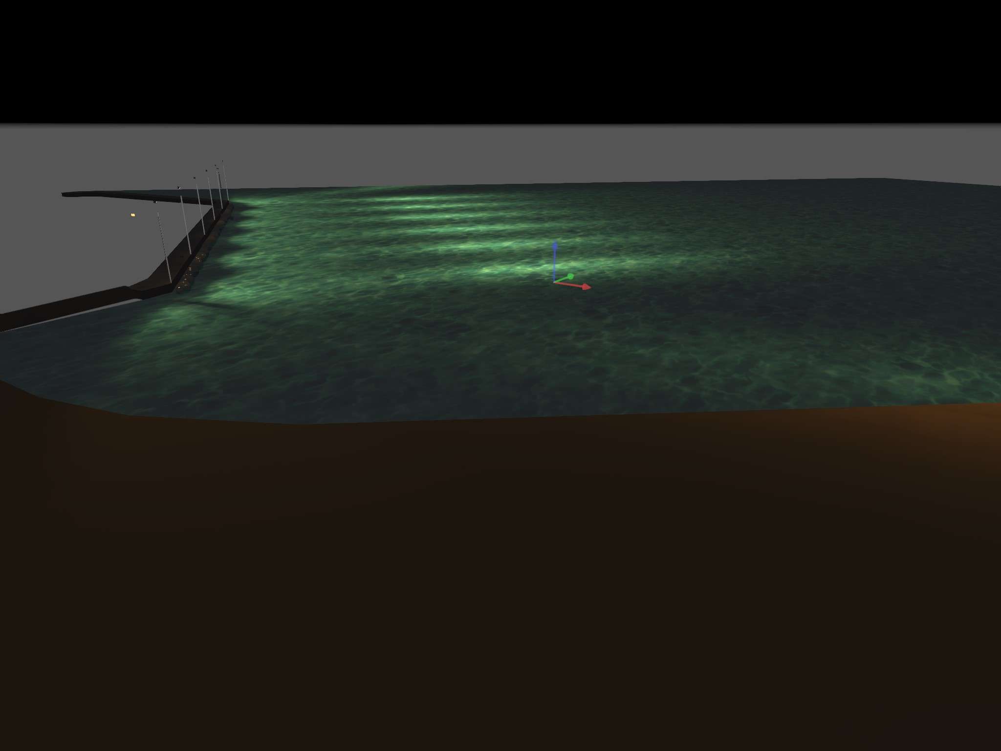 Vista 3D per una consulenza illuminotecnica realizzata dall'Ingegnere Valeria Siddi volta alla valutazione dell'installazione di un impianto di illuminazione nella città di Buggerru